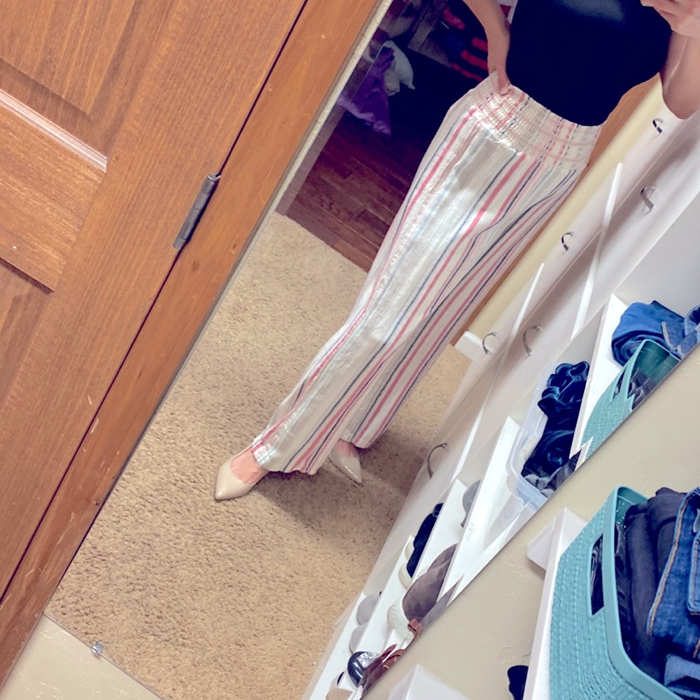 Rewash linen striped pants size large